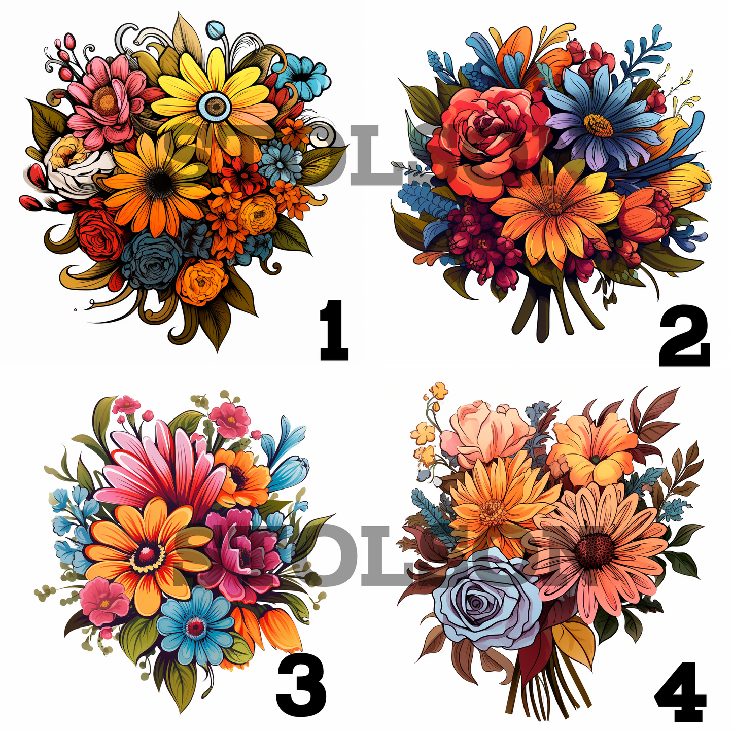 2nd Set Random Flower Hoodie